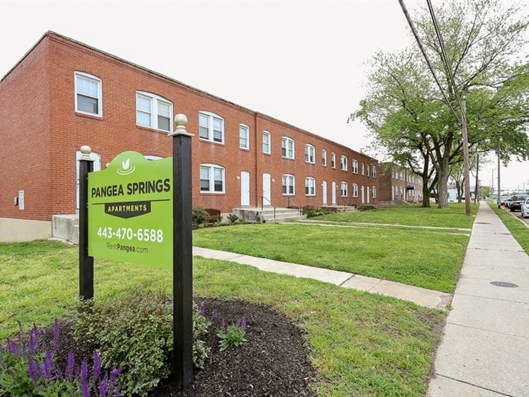 Pangea Springs Apartments in Baltimore, MD property grounds and exterior.